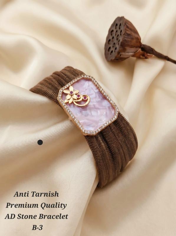 Anti tranish premium quality ad stone bracelet B 3 Wholesale costume jewellery distributor